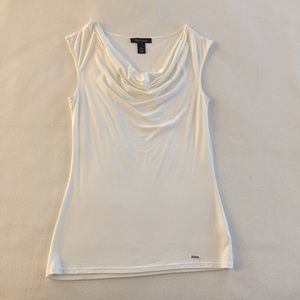 White Cowl Neck Top - White House Black Market